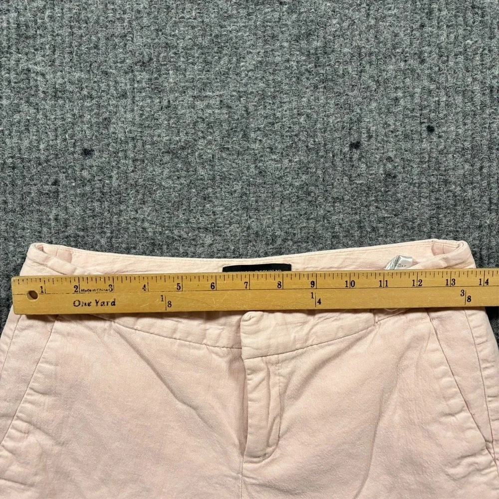 Banana Republic Avery Womens Pants Petite Size 2P Peach Linen Blend Low Rise‎